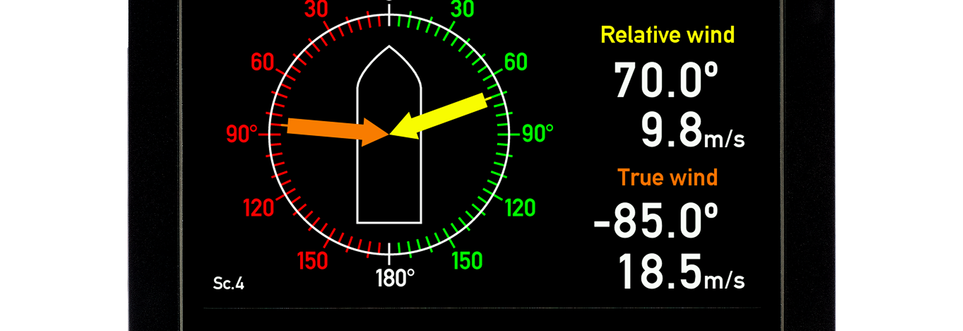 Xdi N Front Relative And True Wind