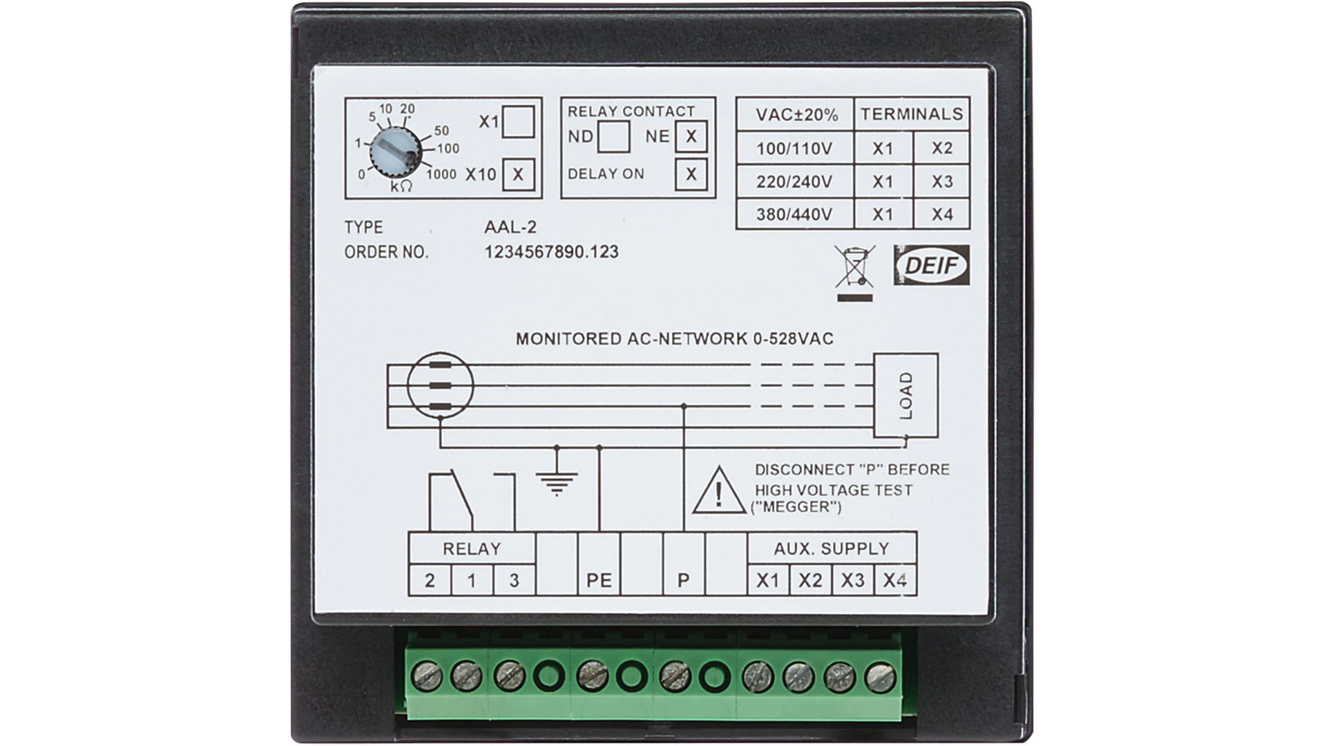 Details about   Deif AAL-111Q96 Insulation Monitor AC Network 257409.70 